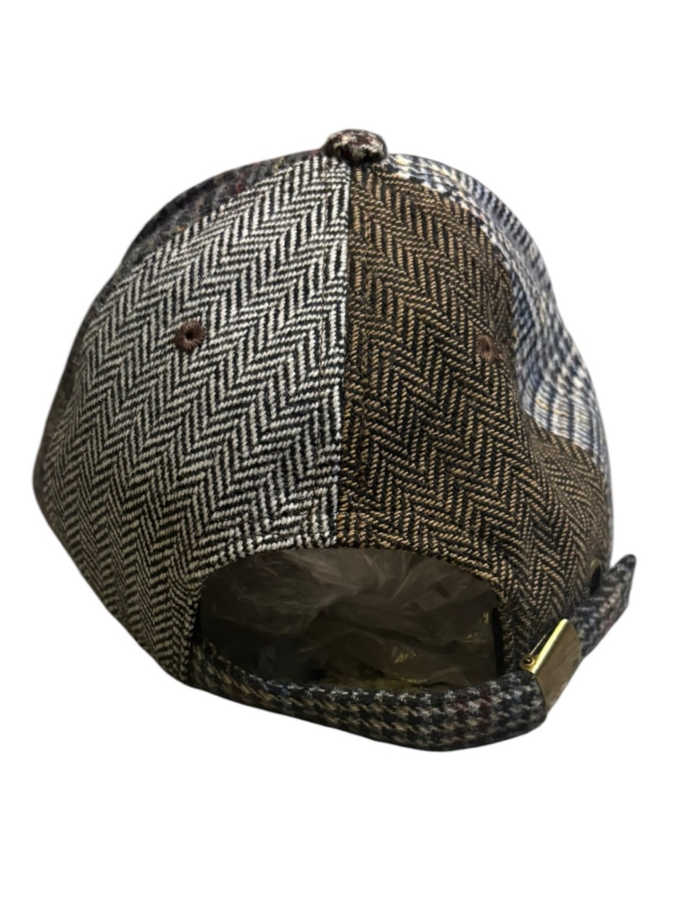 WYETH Free People Letterman Plaid Cap Grey Wool Blend Baseball Hat OS - Picture 6 of 10